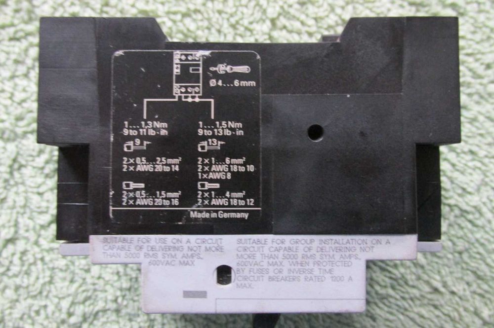 SIEMENS wyłącznik silnikowy 2,4-4 A 3VU1300-0MJ00