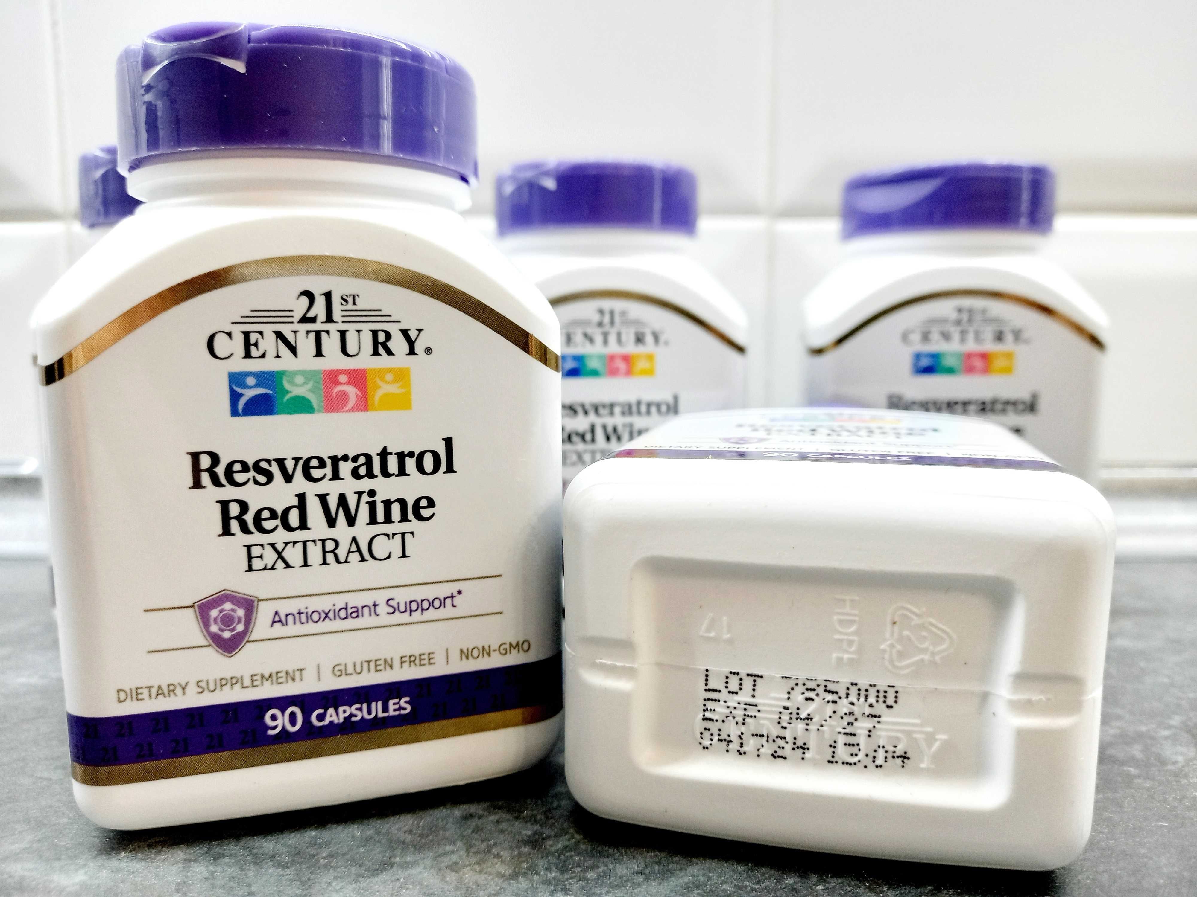 21st Century, Resveratrol Red Wine Extract (90 капс.), ресвератрол