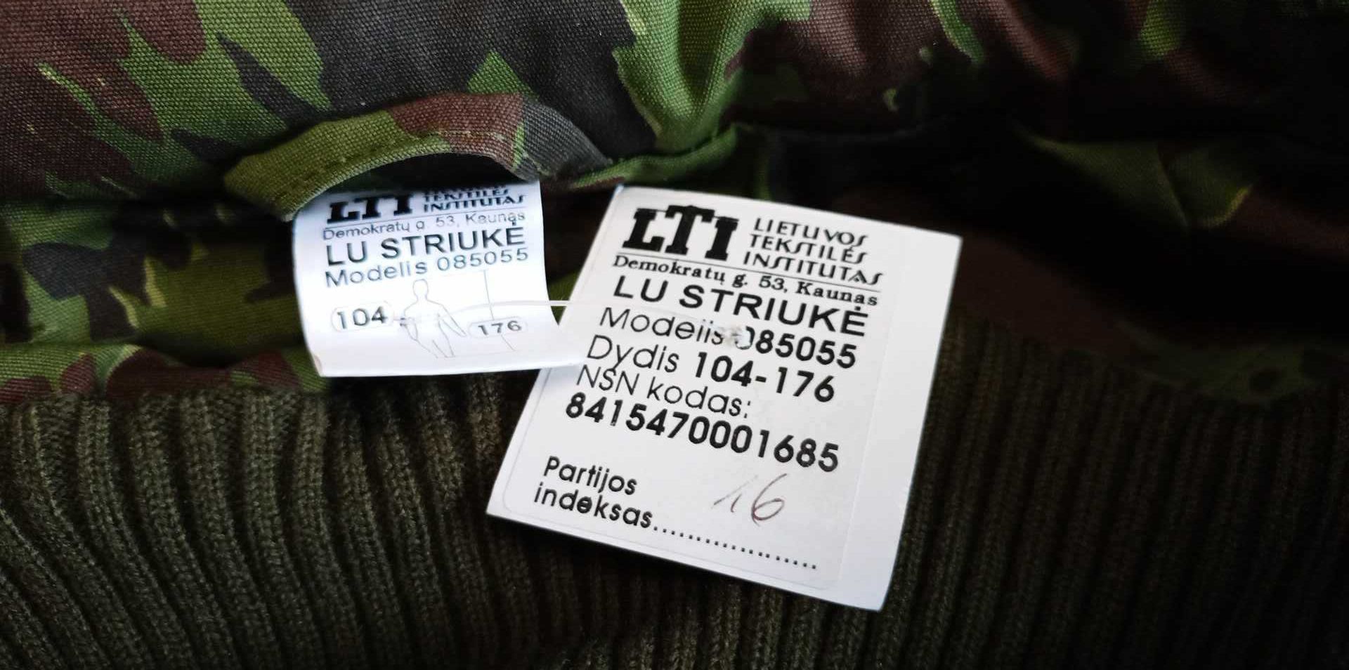 Parka Zimowa Armia Litwa M05 misko r.104/176 Unikat