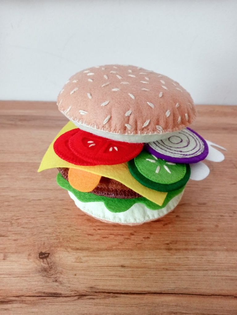 Hamburger + udko z filcu handmade zestaw