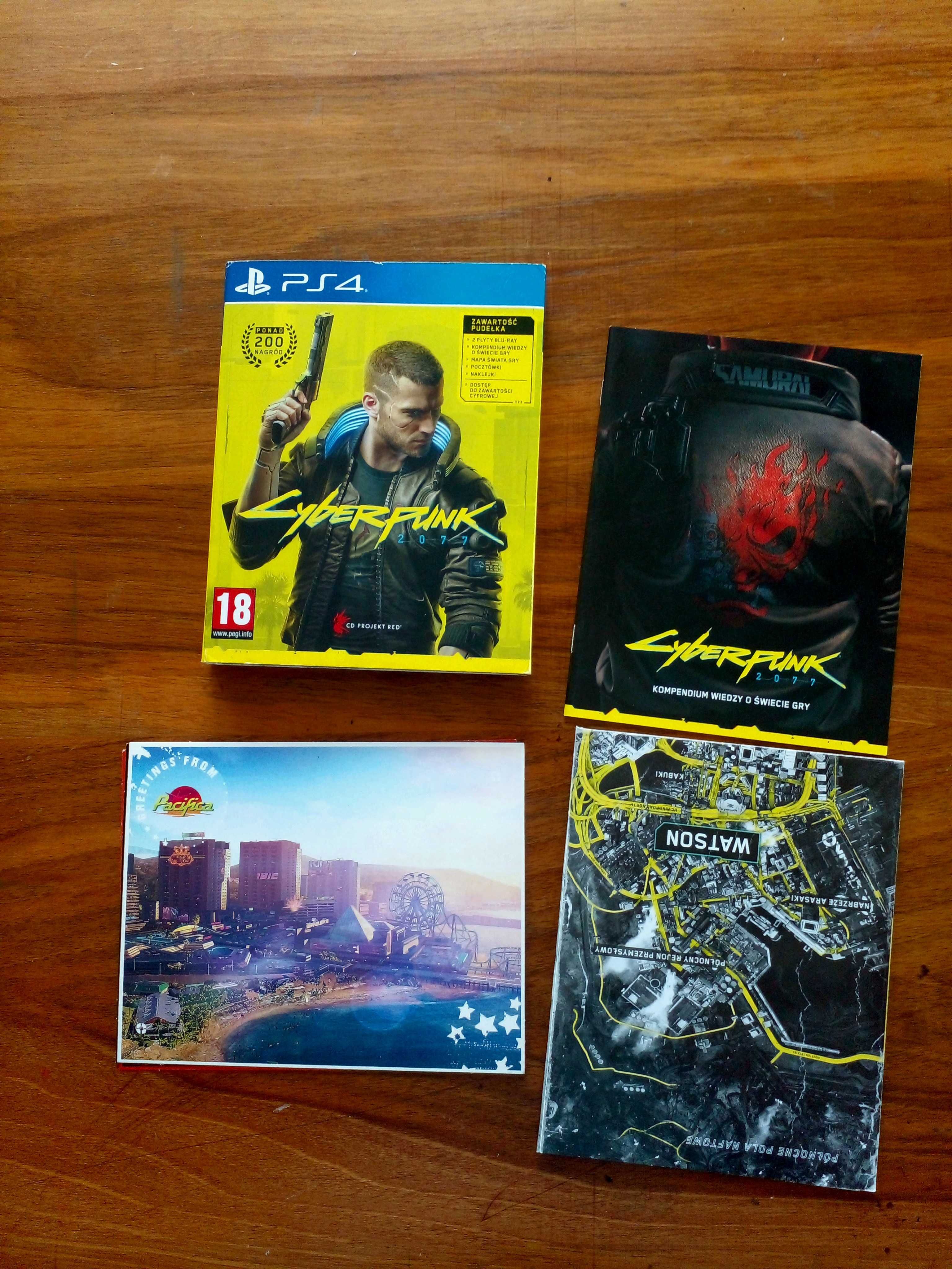 Cyberpunk 2077 комплект з картою,книгою і відкритками