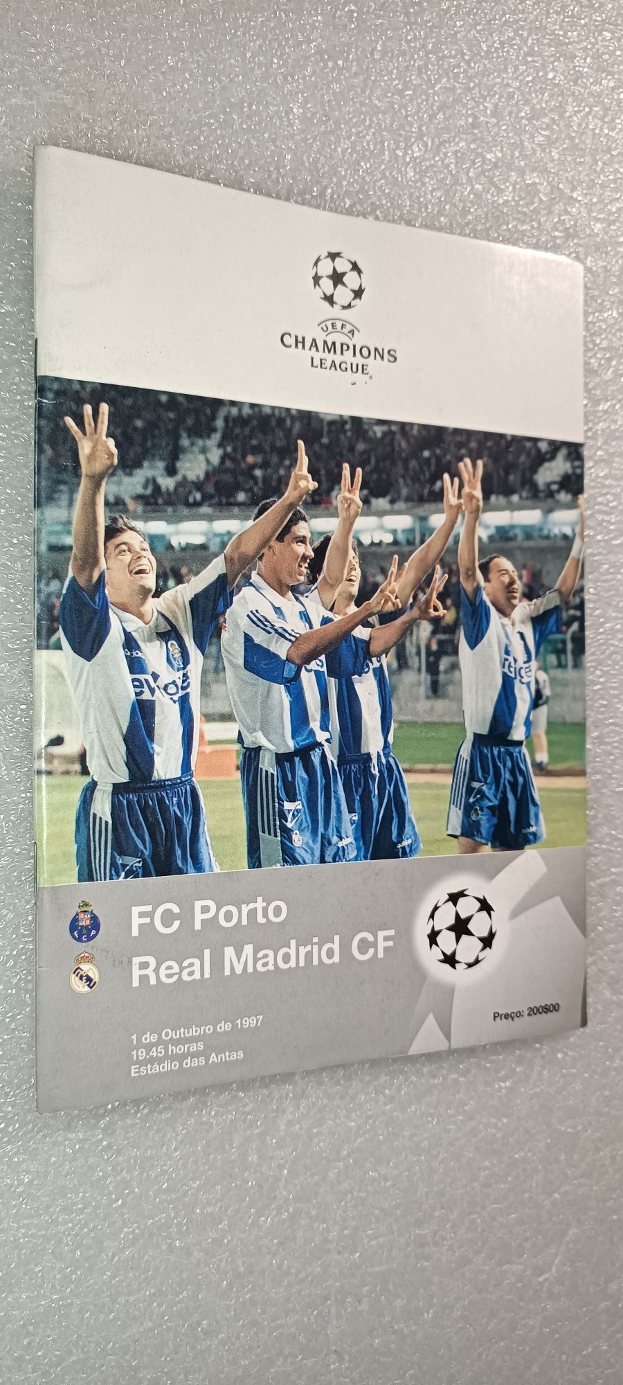 Antigo livro FCPORTO x Real Madrid programa jogo Champions league