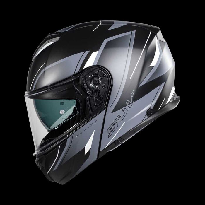 Capacete CMS modular SUV MILLE preto branco