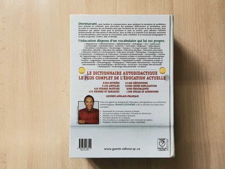 Dicionário Educação, Dictionnaire Actuel de L'éducation, Ren. Legendre