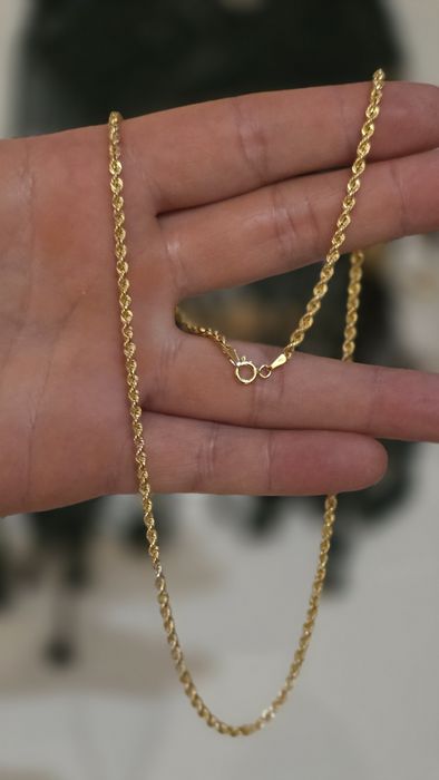 Nowy złoty łańcuszek kordel