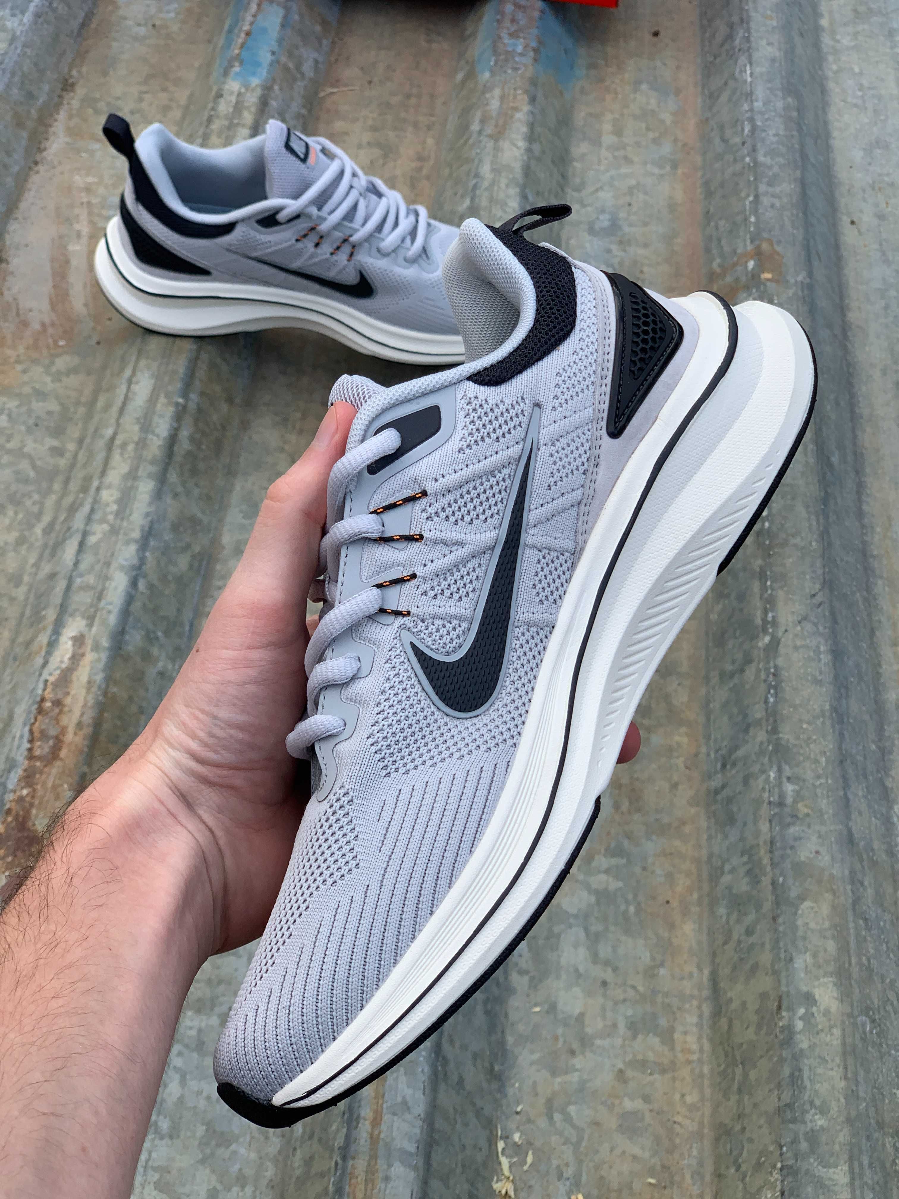 Мужские кроссовки Nike Zoom Winflo (41-45) светло-серые Найк