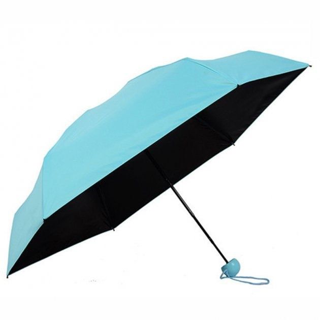 Компактна парасолька в капсулі-футлярі синій