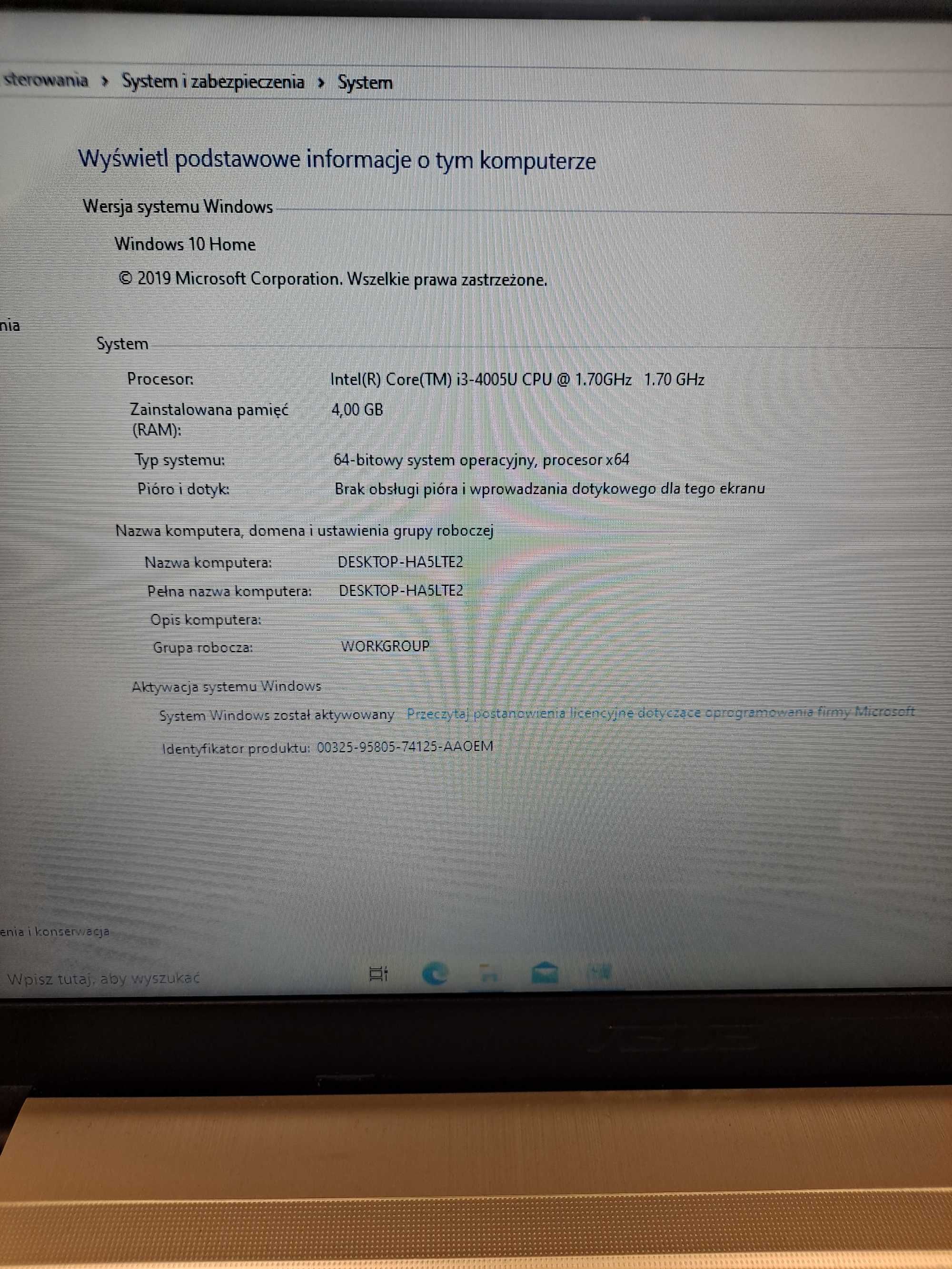 Laptop Asus X540L