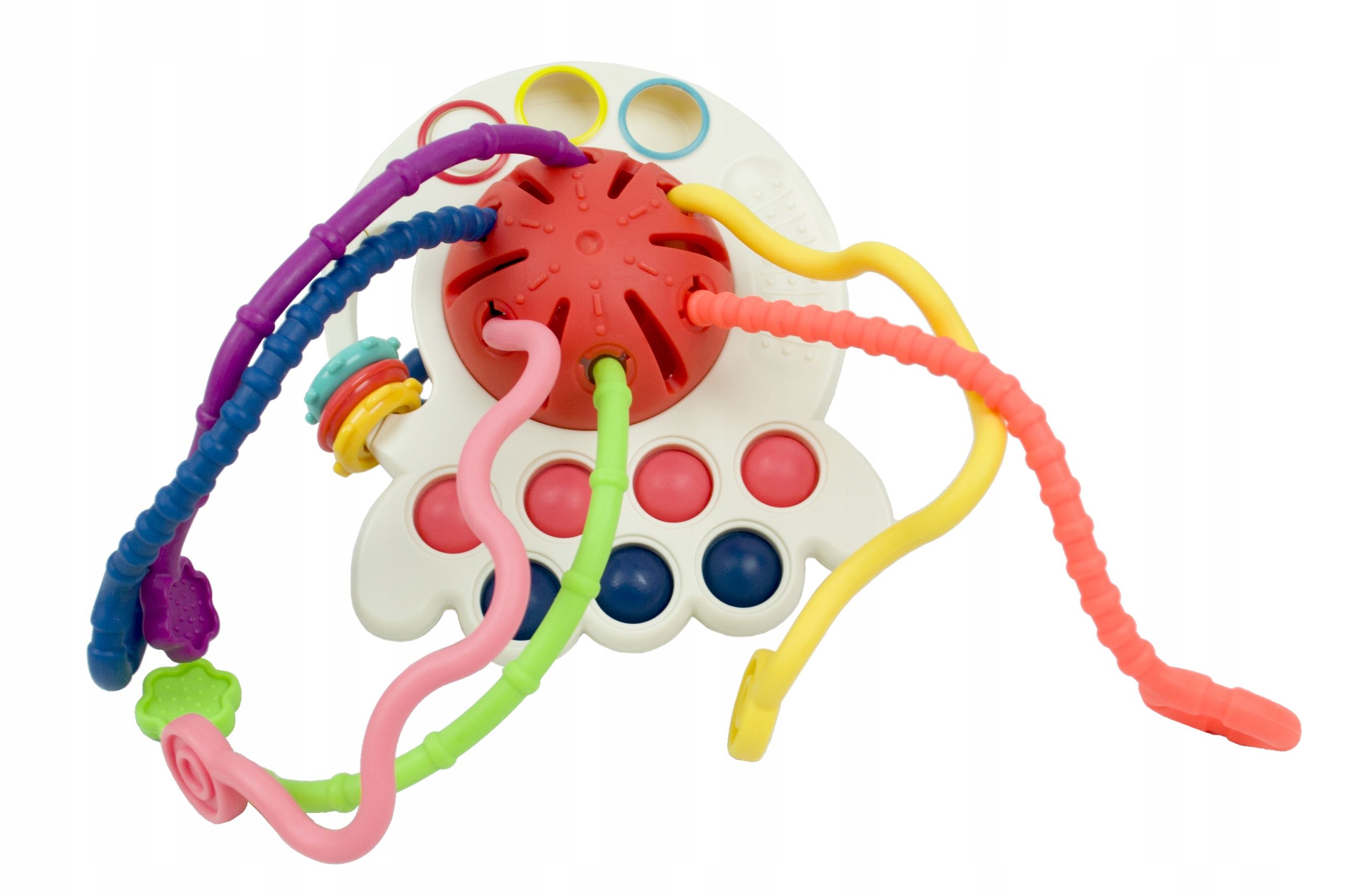 lt426 zabawka sensoryczna gryzak dla niemowląt krab montessori 4w1