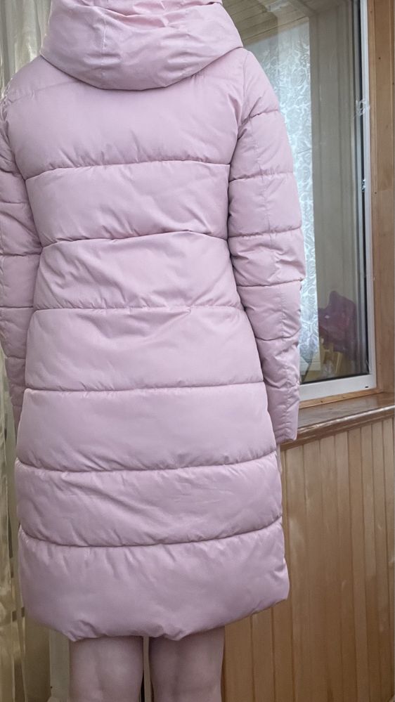 Тепла жіноча куртка рожева Женская теплая куртка