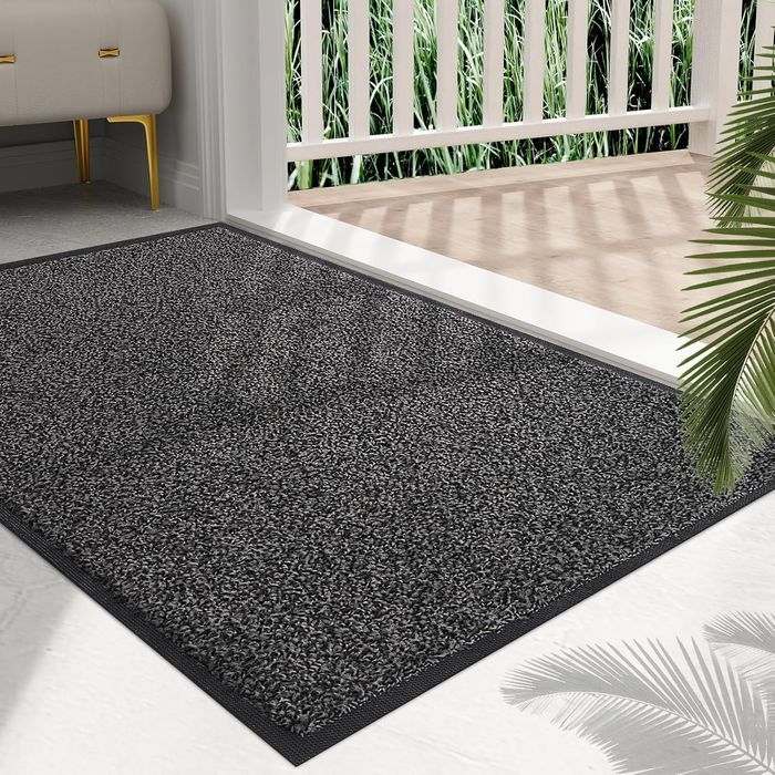 Wycieraczka Antypoślizgowa do Wnętrz i na Dwór 50x80 cm Czarno-szara