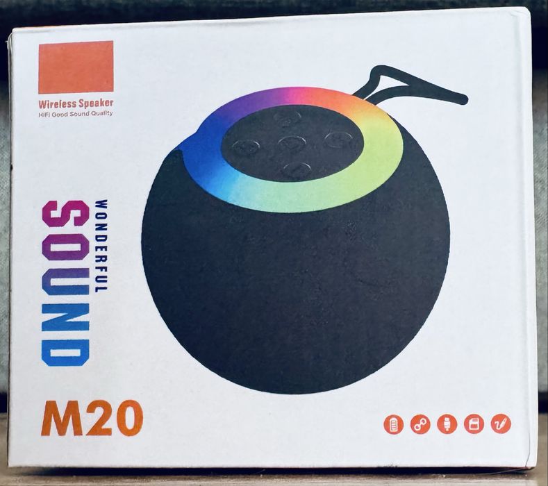 Głośnik bezprzewodowy M20 – mobilny, z kolorowym podświetleniem LED