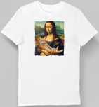 Koszulka mona lisa z kotem biała M
