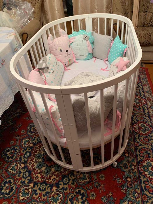 Дитяче ліжко-трансформер 7в1 + матрац+постіль+подушки БУ висока якість