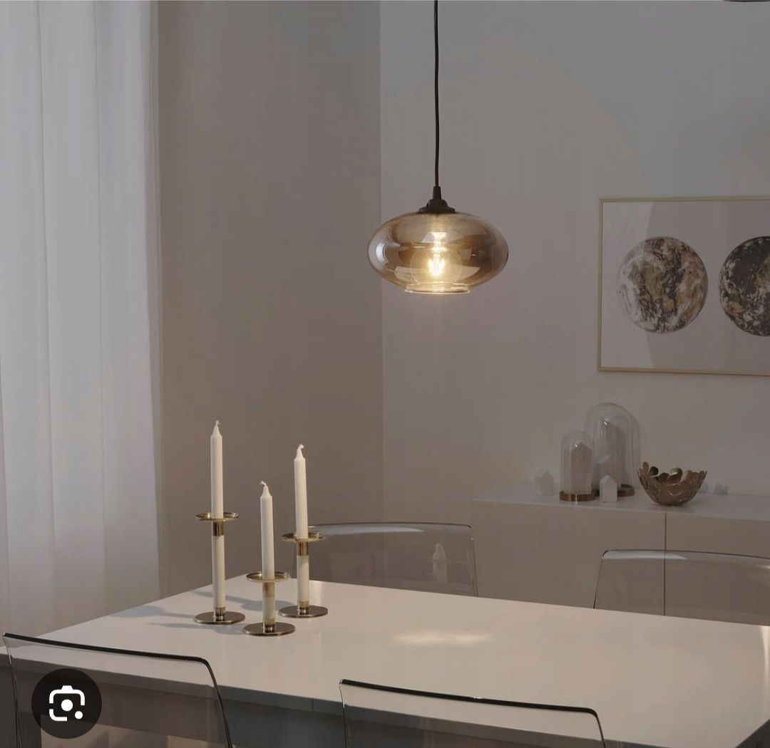 IKEA GRUNDAMNE Klosz lampy wiszącej szkło 26 cm komplet