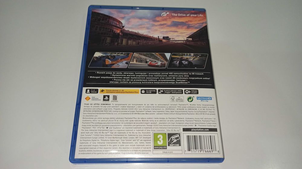 ps5 GRAN TURISMO 7 PL po polsku działa z VR dla 1-2 graczy, okład PL 1