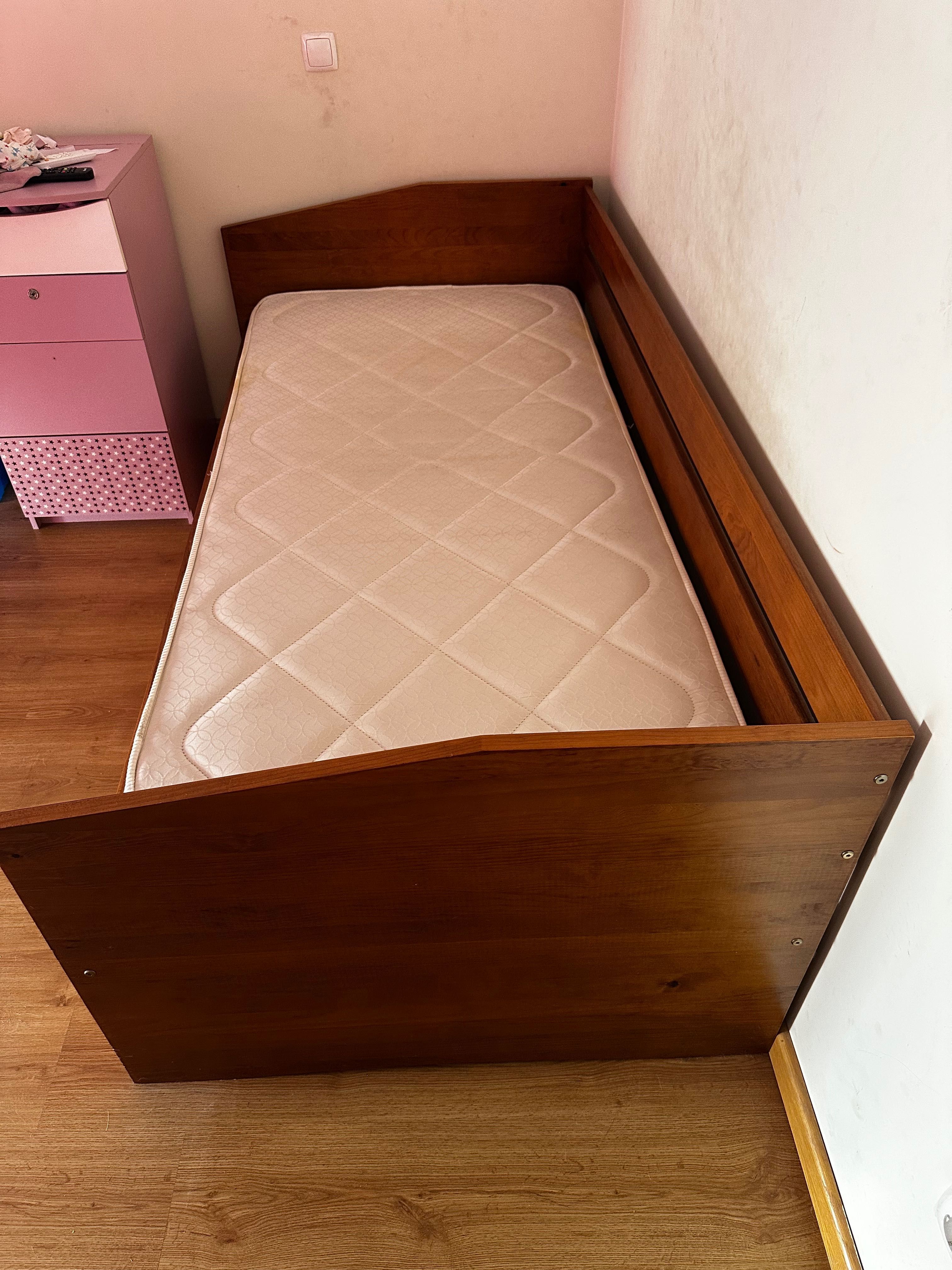 Cama individual dupla com gavetão madeira maciça