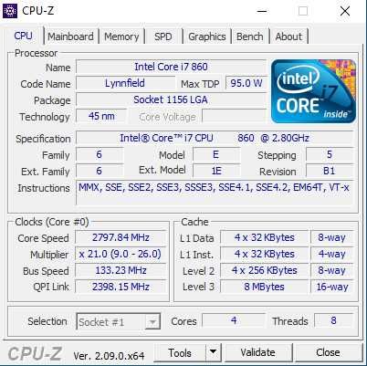 Komputer Intel Core i7-860 2.8Ghz, MSI GF GTX-1060 GamingX 6G