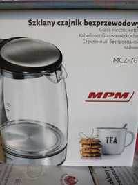 nowy szklany czajnik bezprzewodowy MPM do wody