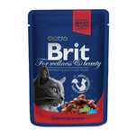 Вологий корм Brit Premium 24 шт х 100 грам для котів.7 Видів Пауч Бріт