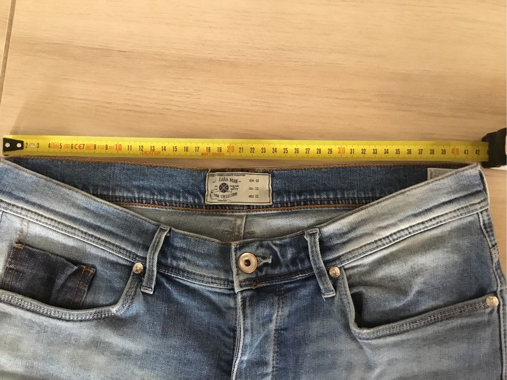 Spodenki męskie jeansowe Zara r. 42