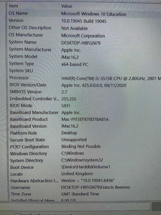 Apple iMac 21,5 inch computer