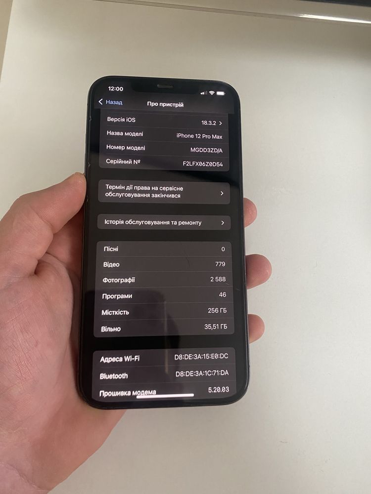 Iphone 12 pro max 256gb