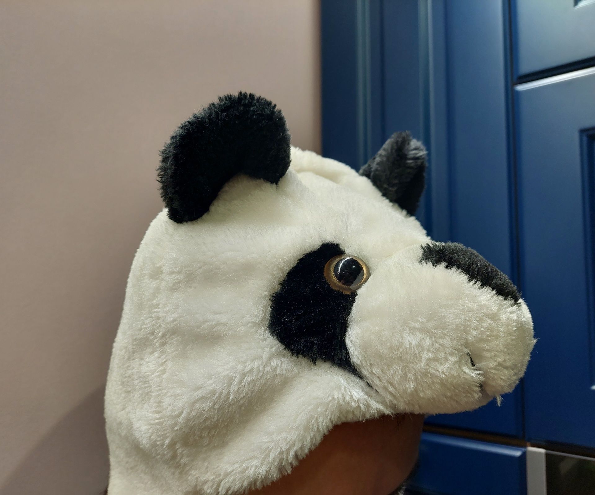 Czapka z maskotką pandą