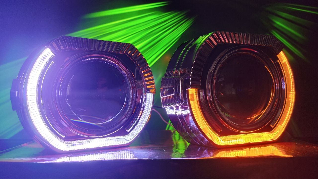 Би лед Світлодіодні лінзи Bi led 3Дюйма 6000К 55-67Вт. h4-h7