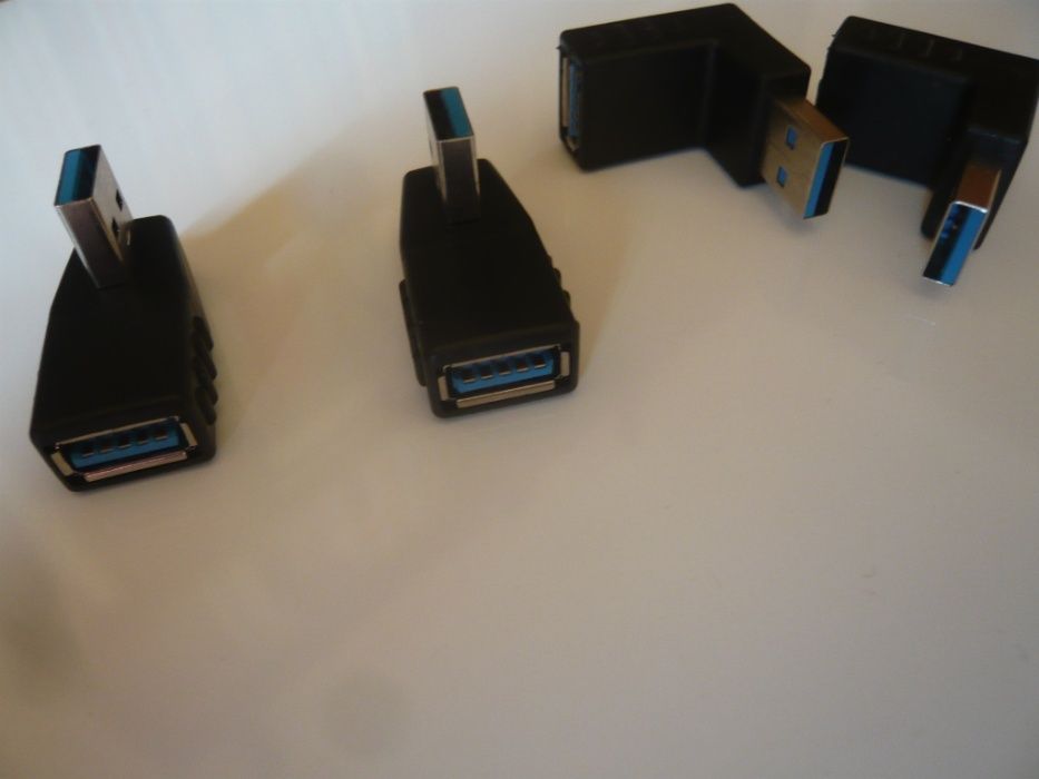 Adaptadores USB 3.0 macho para USB fêmea 90º