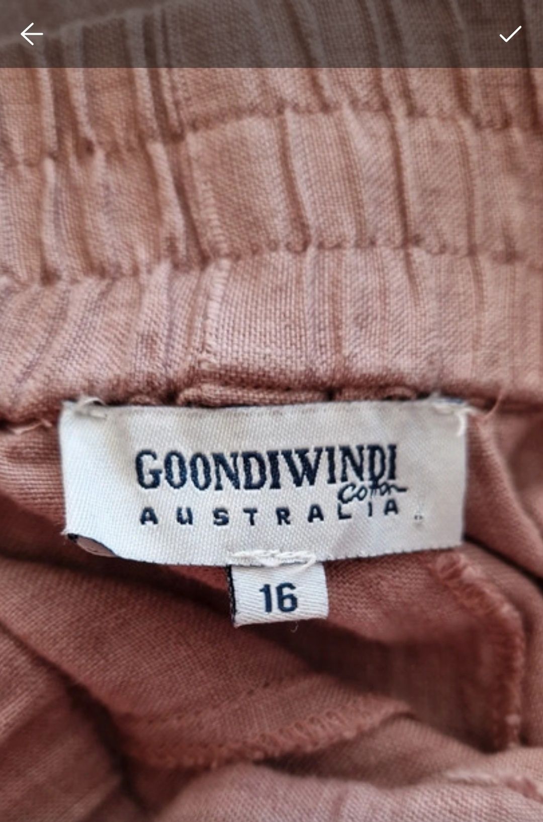 Lniane luźne spodnie damskie Goondiwindi Cotton Australia roz 16
