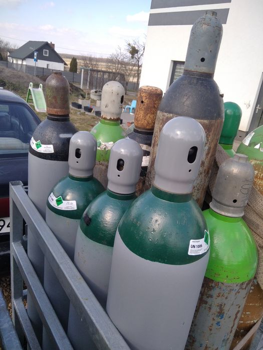 Gazy techniczne butle wymiana gazy techniczne tlen acetylen argon mix