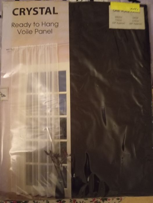 Firana zasłona panel kolor czarny