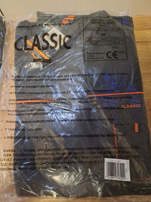 Komplet odzieży roboczej Classic rozmiar 60