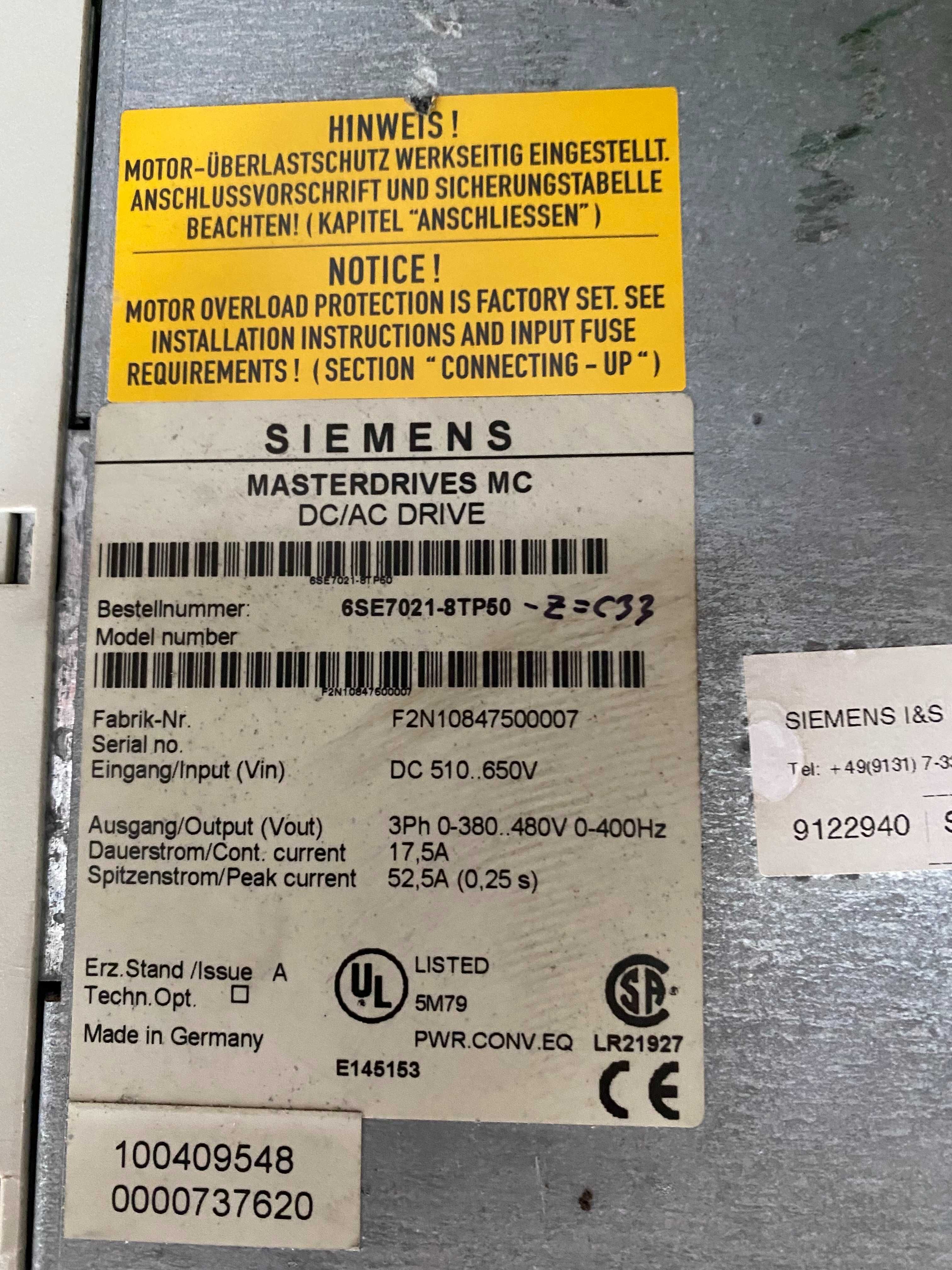 SERVO DRIVES SIEMENS