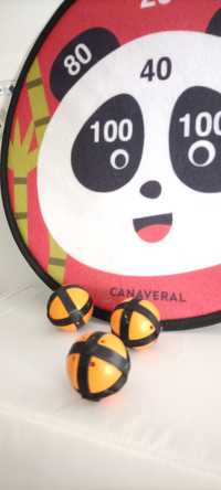 Alvo Dardos auto-aderente Velcro para crianças - Panda