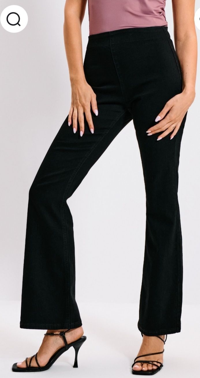 Spodnie jeansy typu flare wysoki stan rozmiar 40