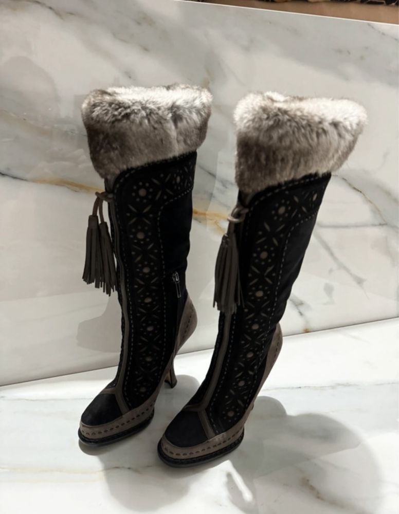 Kozaki buty Dior szczotkowana skora dobry stan
