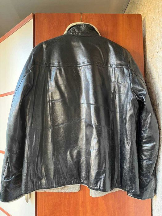 Чоловіча шкіряна дублянка