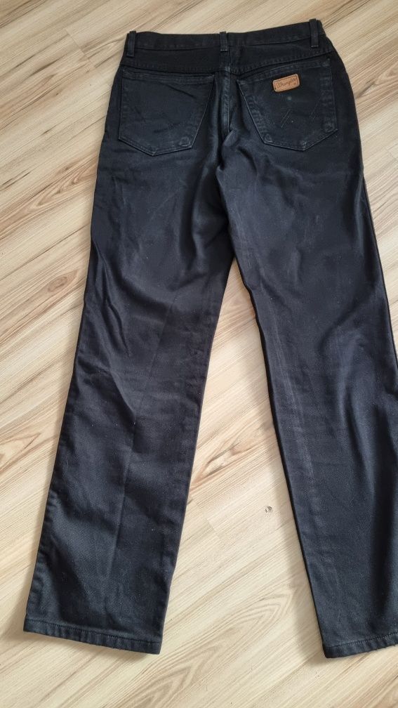 Oryginalne klasyczne spodnie jeans Wrangler 30/32, czarne