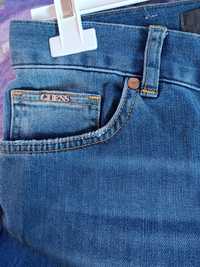 Spodnie damskie Guess jeansy S/M niebieskie kolorowe