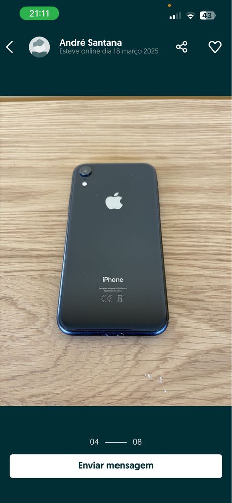 Iphone XR Preto - 64 gb
