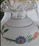 Abajur Candeeiro Vidro Floral pintado à Mão