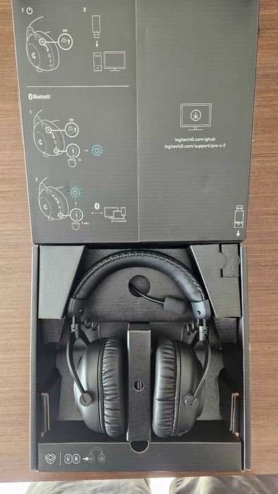 Słuchawki Logitech Pro X2 Lightspeed czarne - prawie nowe, komplet