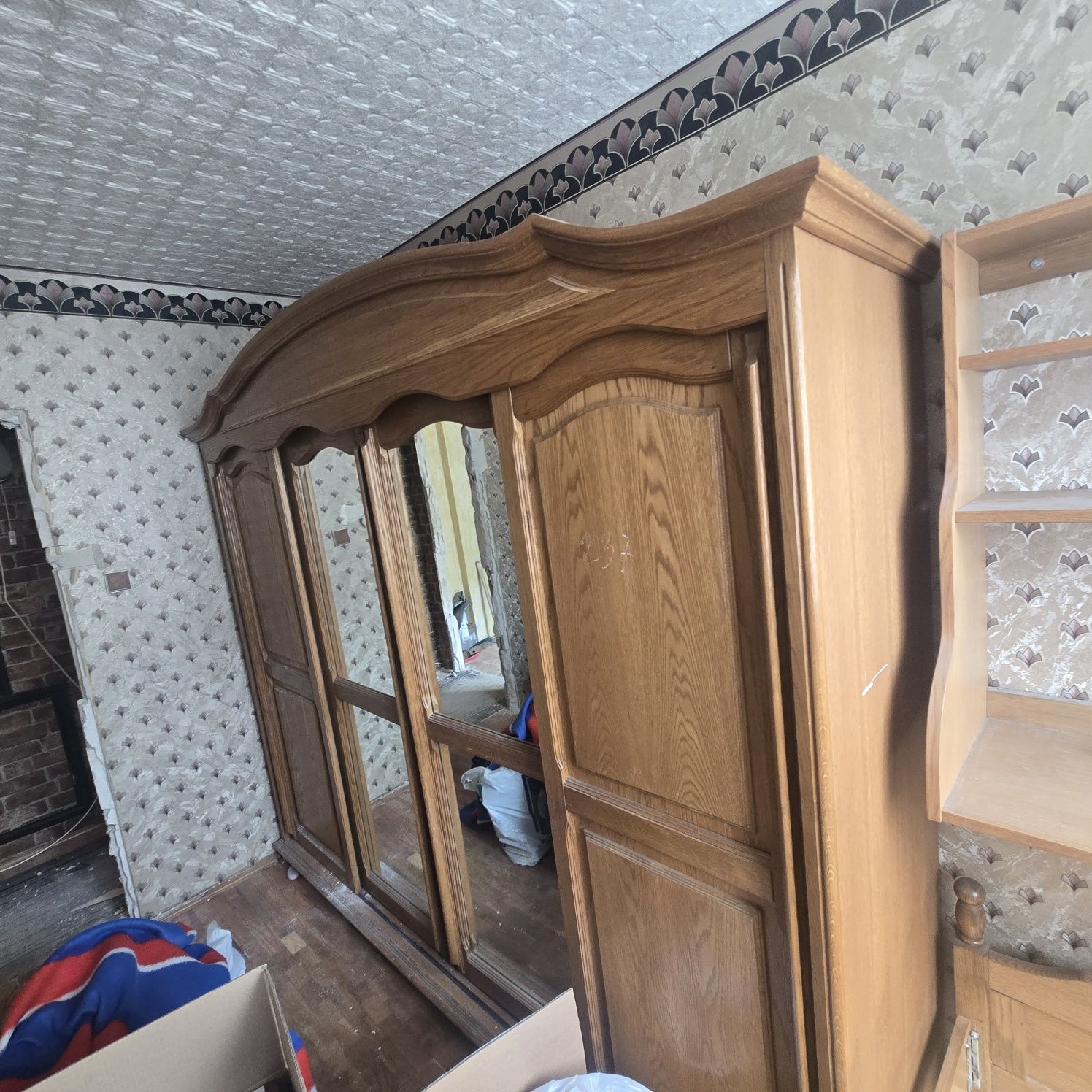 Szafa Dębowa 247x210 plus łóżko 130x207