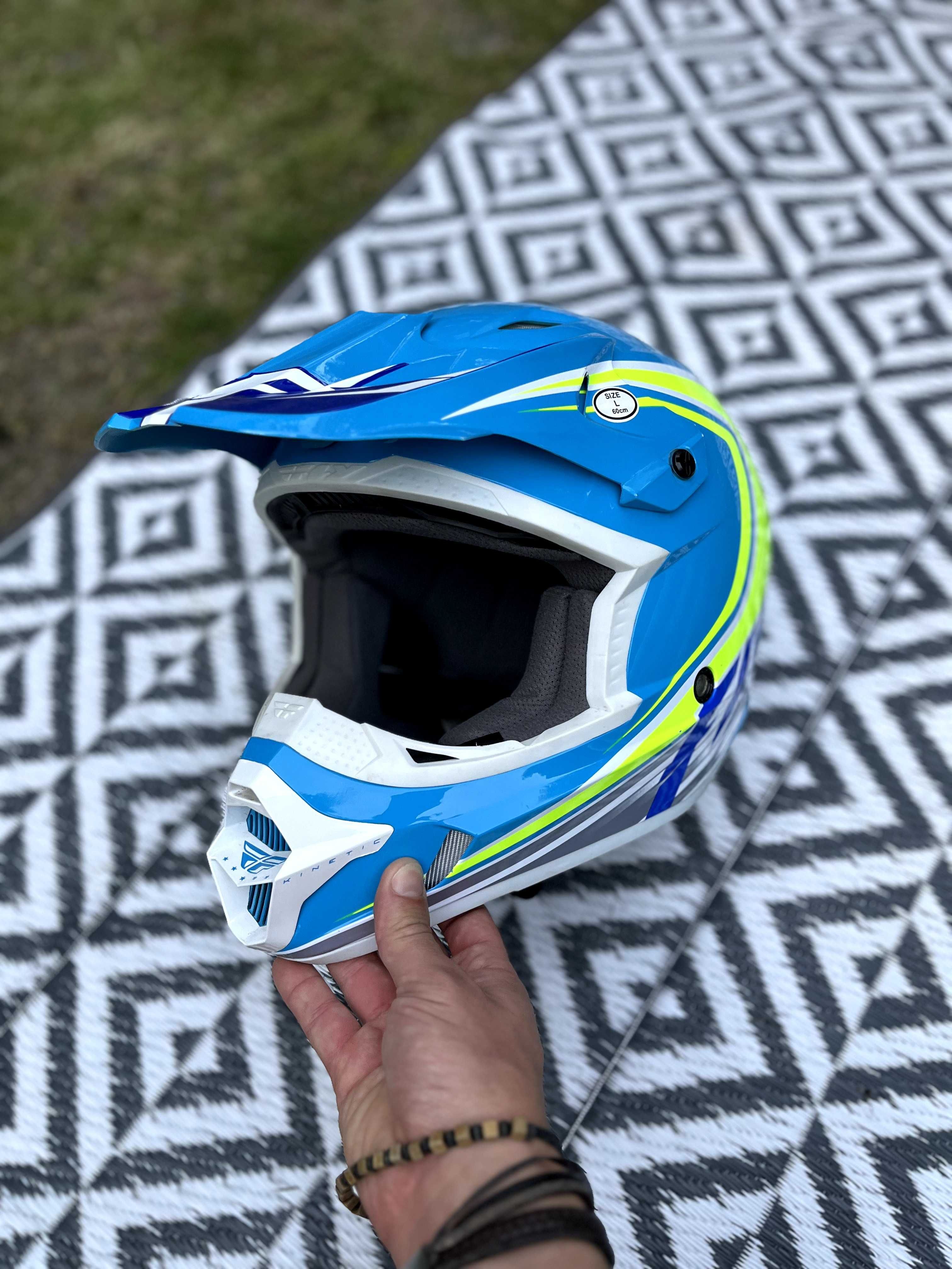 Kask Enduro/Cross - Fly Racing Kinetic -PRAKTYCZNIE NOWY /2 razy użyty