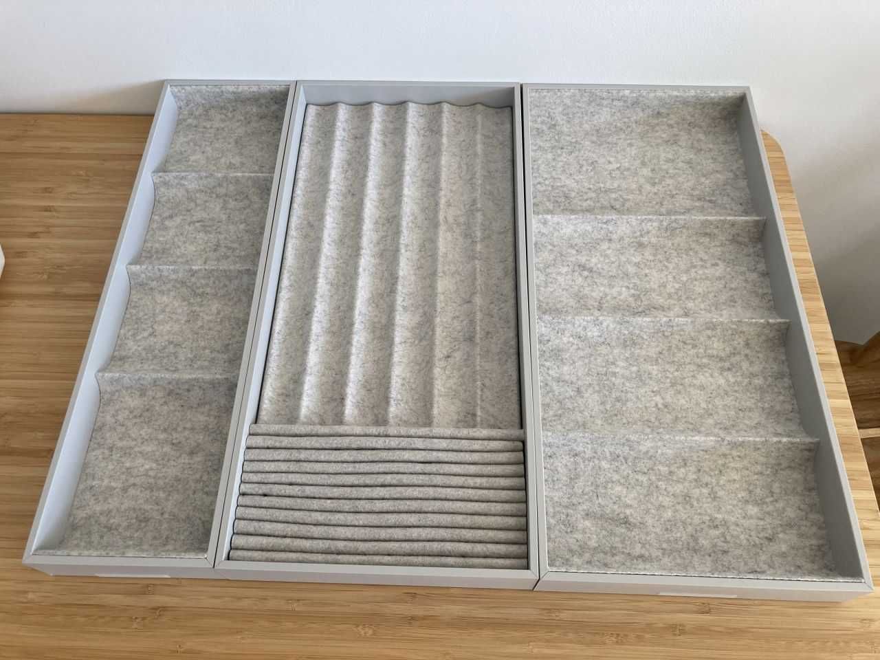 3 wkłady z przegródkami do szuflady IKEA KOMPLEMENT