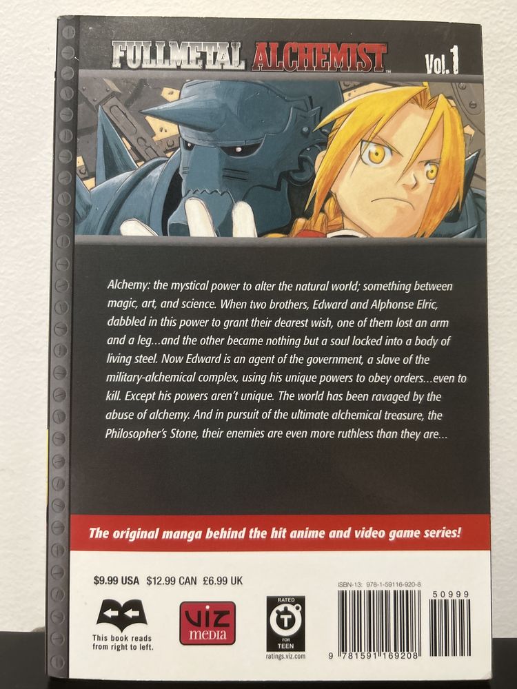 Mangá Fullmetal Alchemist volume 1