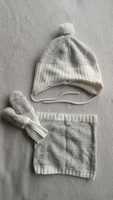Komplet zimowy czapka+komin+rękawiczki H&M
