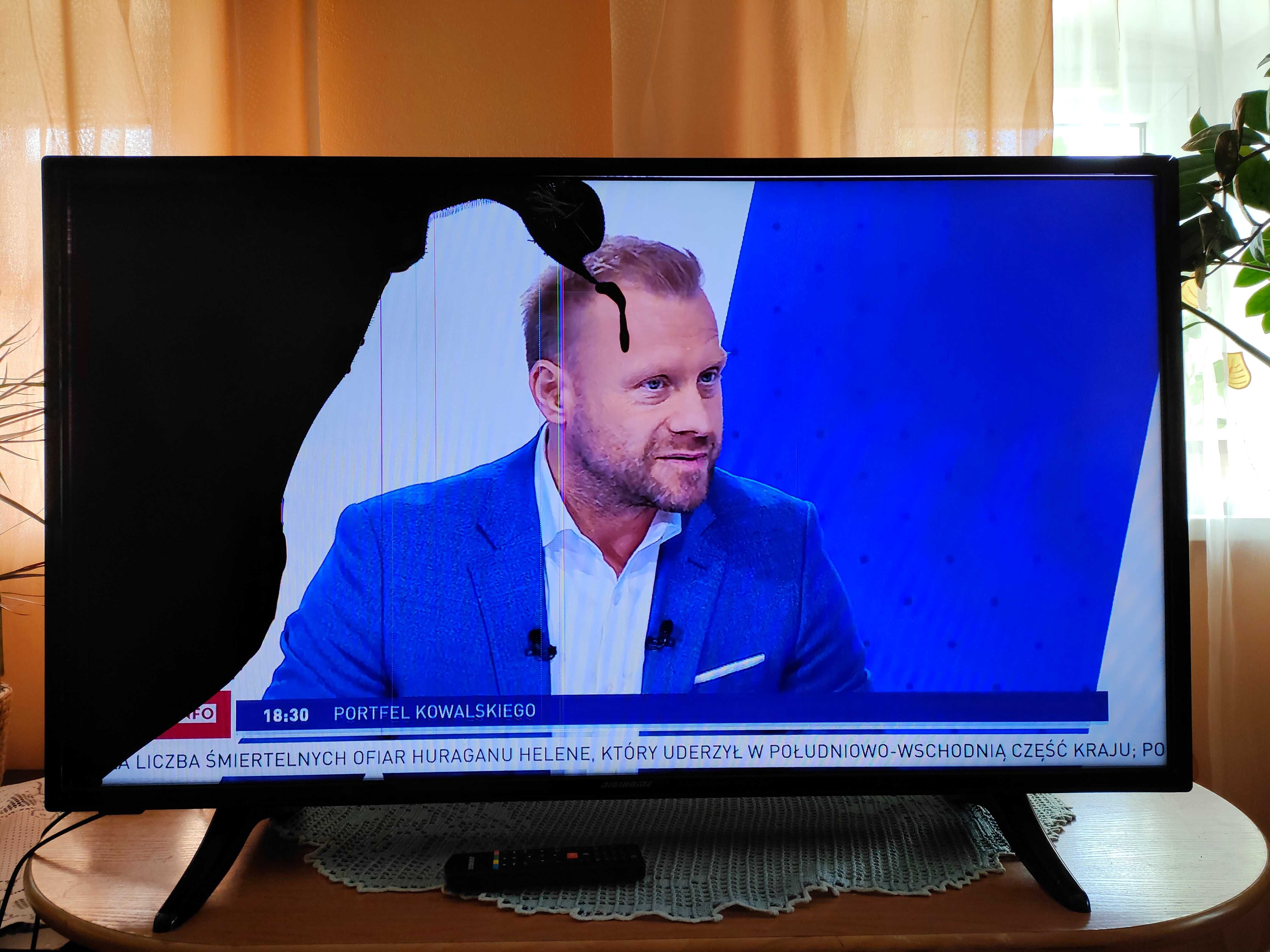 Telewizor 42" FHD LED DIGIHOME z 2022 roku z uszkodzoną matrycą
